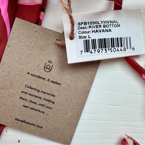 NWT Stone Fox Swim River Havana Bikini Bottoms Large - Picture 4 of 4